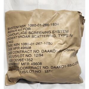 US Military Desert Camouflage Screening, Radar Scattering System Repair Kit 1994